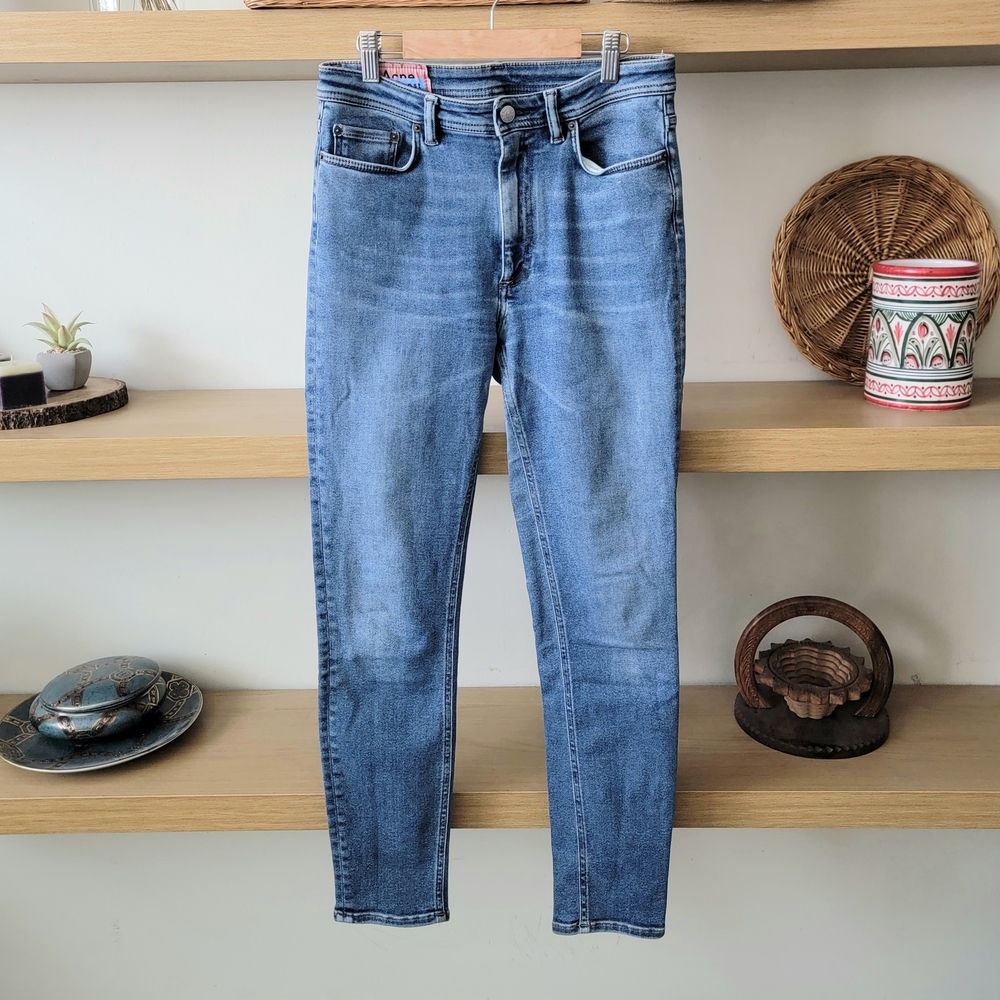 Acne Studios bla konst stockholm jeans peg Mid Blue Size 29 32
